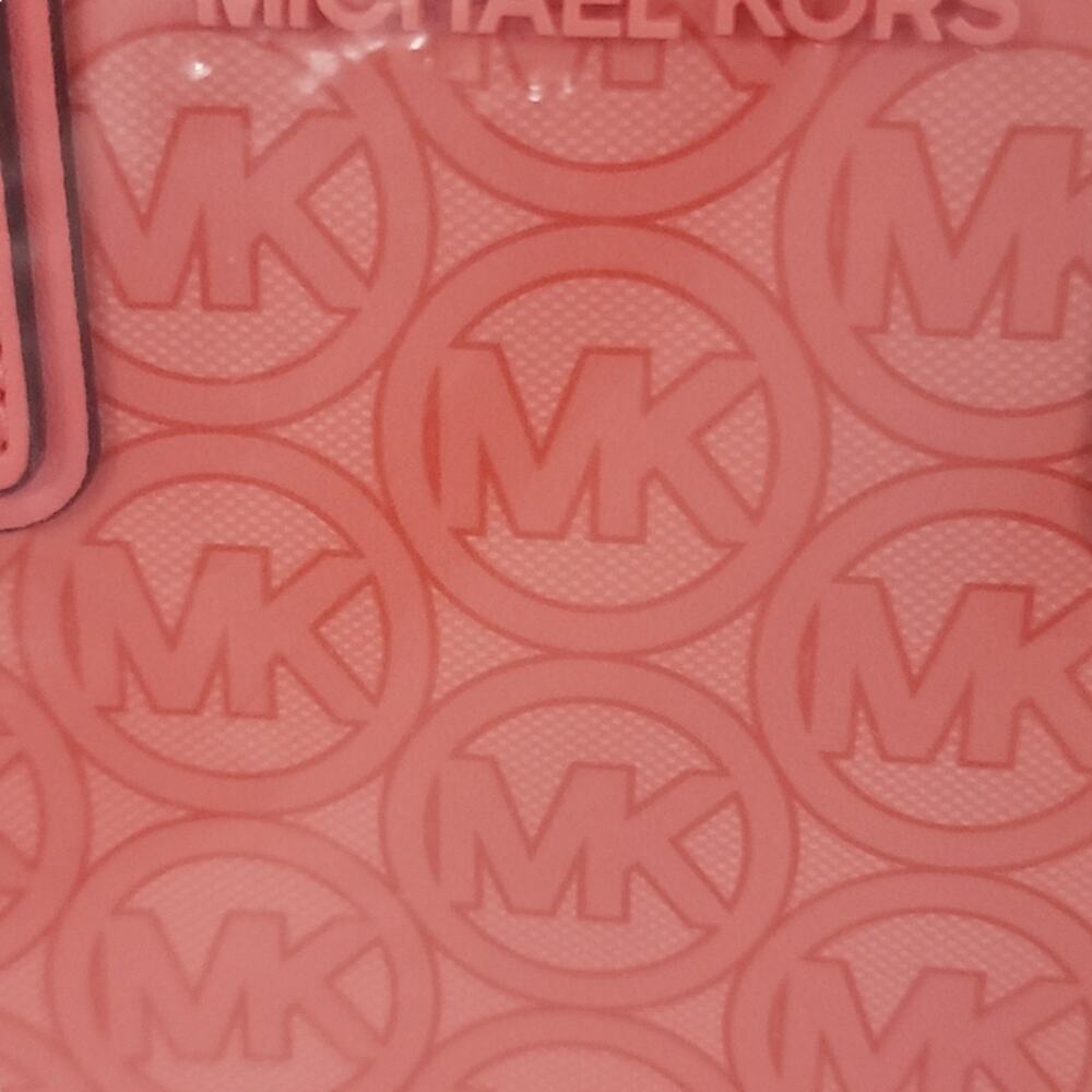 Michael Kors Small Tote Bag The Jodie Jacquard Pink Grapefruit - Picture 5 of 9